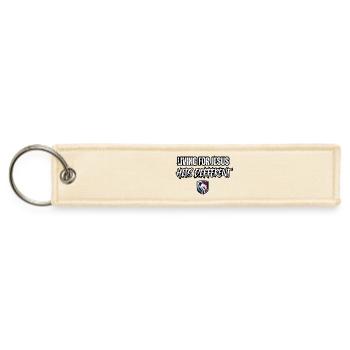 Living for jesus Gear - Jet Tag Keychain - creme - Front