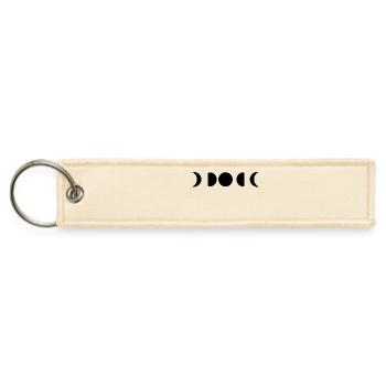 “Phases of the Moon – Minimalist Gradient Art” - Jet Tag Keychain - creme - Front