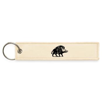Wild Boar Hog Razorback Design - Jet Tag Keychain - creme - Front