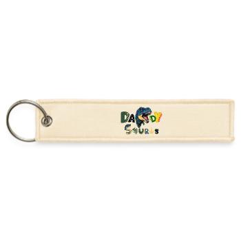 Daddysaurus T Rex Shirt - Jet Tag Keychain - creme - Front