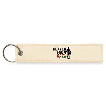 Heaven from Gaza — Free Palestine  - Jet Tag Keychain - creme - Front