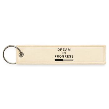 Dream In Progress Loading Bar - Jet Tag Keychain - creme - Front