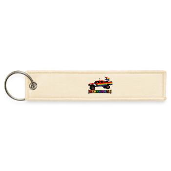 All American Bump Queer  - Jet Tag Keychain - creme - Front