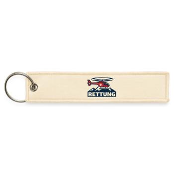Rescue Helicopter Logo - Jet Tag Keychain - creme - Front