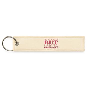 I cry a lot but i am so productivE - Jet Tag Keychain - creme - Front