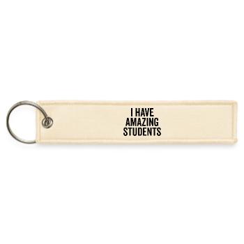 I Have Amazing Students - Jet Tag Keychain - creme - Front