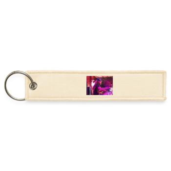 Kaleb The Drummer  - Jet Tag Keychain - creme - Front