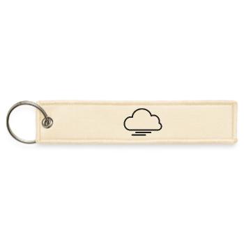 Celestial Cloud Abstract Art Design - Jet Tag Keychain - creme - Front