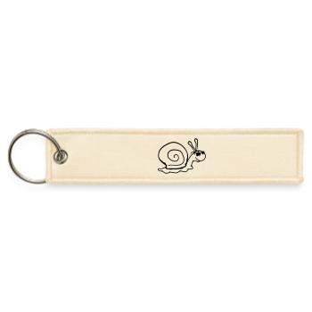 Snail Sunglasses Cool Black Glasses Smile Cartoon - Jet Tag Keychain - creme - Front