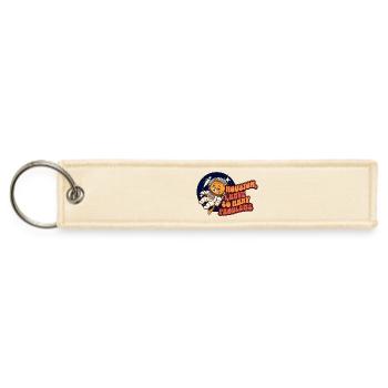 Cosmic Cat: Houston Cat Problems - Jet Tag Keychain - creme - Front