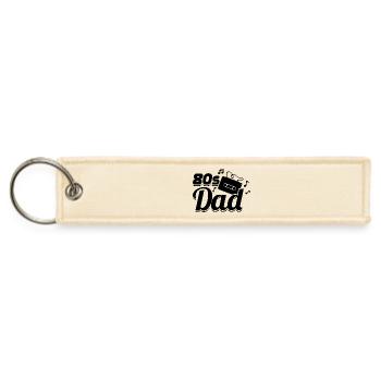 80s Papa - Jet Tag Keychain - creme - Front