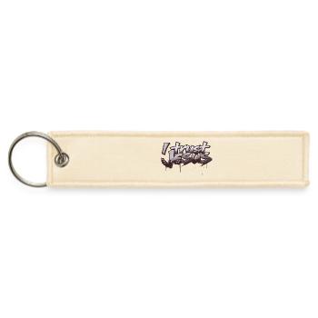 I Trust Jesus Street Style Faith Graffiti - Jet Tag Keychain - creme - Front