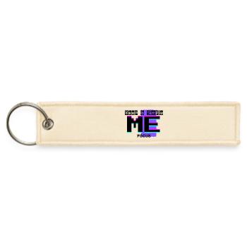 Focus & Keep It Simple Glitch Art - Jet Tag Keychain - creme - Front