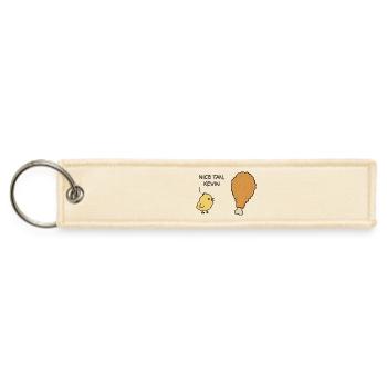 Nice Tan Kevin Funny Chicken T-Shirt Cute Food - Jet Tag Keychain - creme - Front
