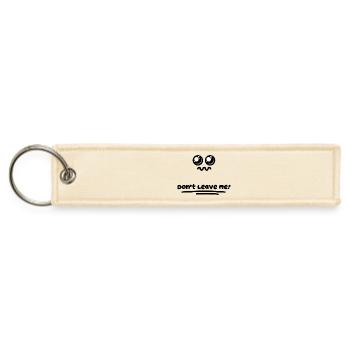 Imploring face kawaii doodle - Jet Tag Keychain - creme - Front