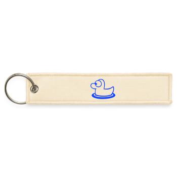 Bath duck squeaky duck water bird cute sweet comic - Jet Tag Keychain - creme - Front