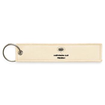 Overthinking club president - Jet Tag Keychain - creme - Front