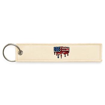 Freedom Drip American Flag - Jet Tag Keychain - creme - Front