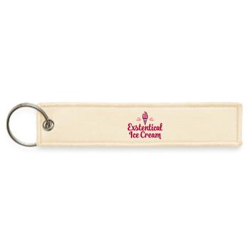 Existential ice cream Funny saying Ice cream cone - Jet Tag Keychain - creme - Front