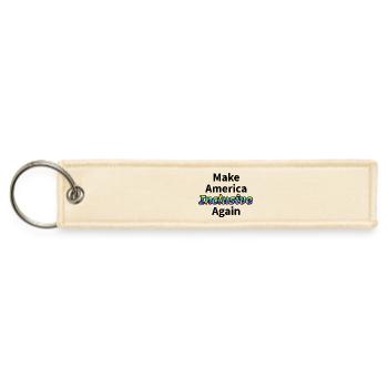 Make America Inclusive Again Anti Maga - Jet Tag Keychain - creme - Front
