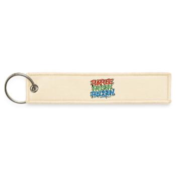 ER Nurse Purpose Passion Precision Frontline Nurse - Jet Tag Keychain - creme - Front