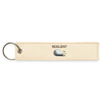 Resilient Growth Mindset Minimal Art - Jet Tag Keychain - creme - Front