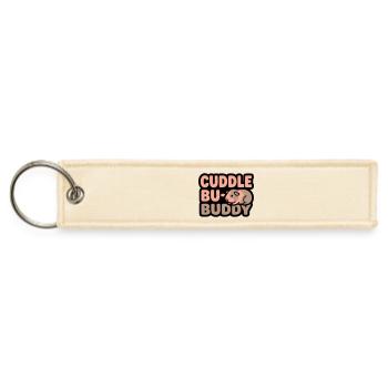 Guinea Pig Love Cuddle Buddy Pet Mom - Jet Tag Keychain - creme - Front