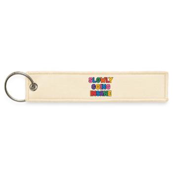 Slowly Going Insane Clowncore Aesthetic Kidcore - Jet Tag Keychain - creme - Front
