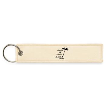 nice quotes sayings a beautiful life dandelion - Jet Tag Keychain - creme - Front