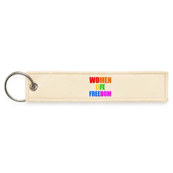WOMEN LIFE FREEDOM - Jet Tag Keychain - creme - Front