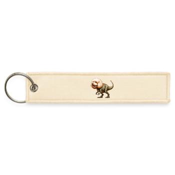 Poodle T-Rex Hybrid Mythical Creature Design - Jet Tag Keychain - creme - Front