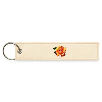 Orange Rose - Jet Tag Keychain - creme - Front