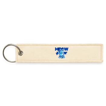 Holographic Maneki Neko Meow - Jet Tag Keychain - creme - Front