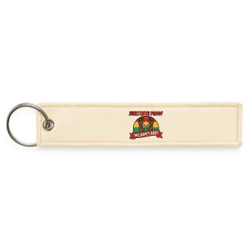 Juneteenth Proof We Don’t Quit Design - Jet Tag Keychain - creme - Front