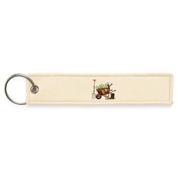 Garden Wheelbarrow Bloom - Jet Tag Keychain - creme - Front