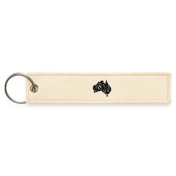 Australia Typographic Map – Country Name Silhouett - Jet Tag Keychain - creme - Front