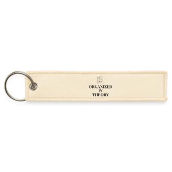 Organized In Theory Funny ADHD Productivity - Jet Tag Keychain - creme - Front