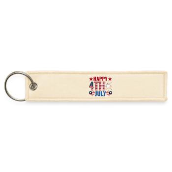Star-Spangled 4th of July Graphic - Jet Tag Keychain - creme - Front