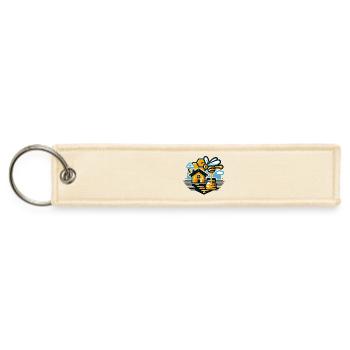 Bee, Honey, Honeycomb - Jet Tag Keychain - creme - Front
