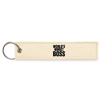 World’s Worst Boss - Jet Tag Keychain - creme - Front