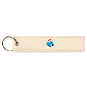 Santa Chick Family Christmas - Jet Tag Keychain - creme - Front