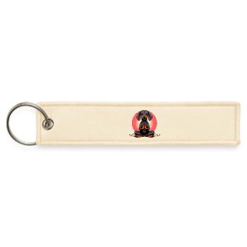 Yogi Dachshund - Jet Tag Keychain - creme - Front