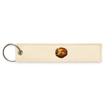 S-A-K Sleeper of Giza – Egyptian Cat - Jet Tag Keychain - creme - Front