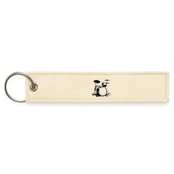 Drum Kit Sketch - Jet Tag Keychain - creme - Front
