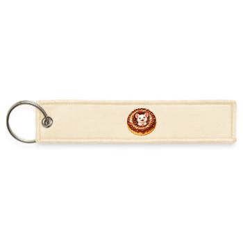 Cute Mouse in a Donut Illustration - Jet Tag Keychain - creme - Front