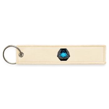 Blue Glow Succulent in Diamond Terrarium - Jet Tag Keychain - creme - Front
