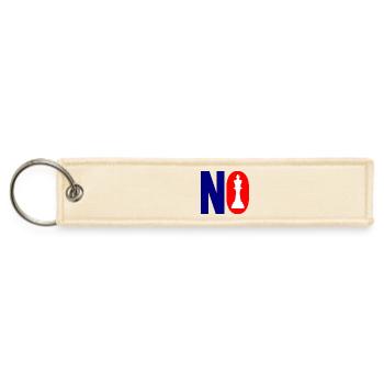 No Kings: Bold Minimalist Anti-Authoritarian State - Jet Tag Keychain - creme - Front