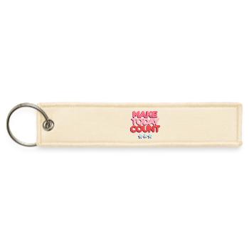 Make Today Count - Jet Tag Keychain - creme - Front