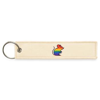 LGBT Pride mouse - Jet Tag Keychain - creme - Front