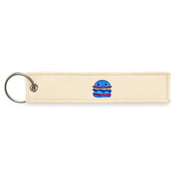 Funny Hamburger Kids Drawing - Jet Tag Keychain - creme - Front
